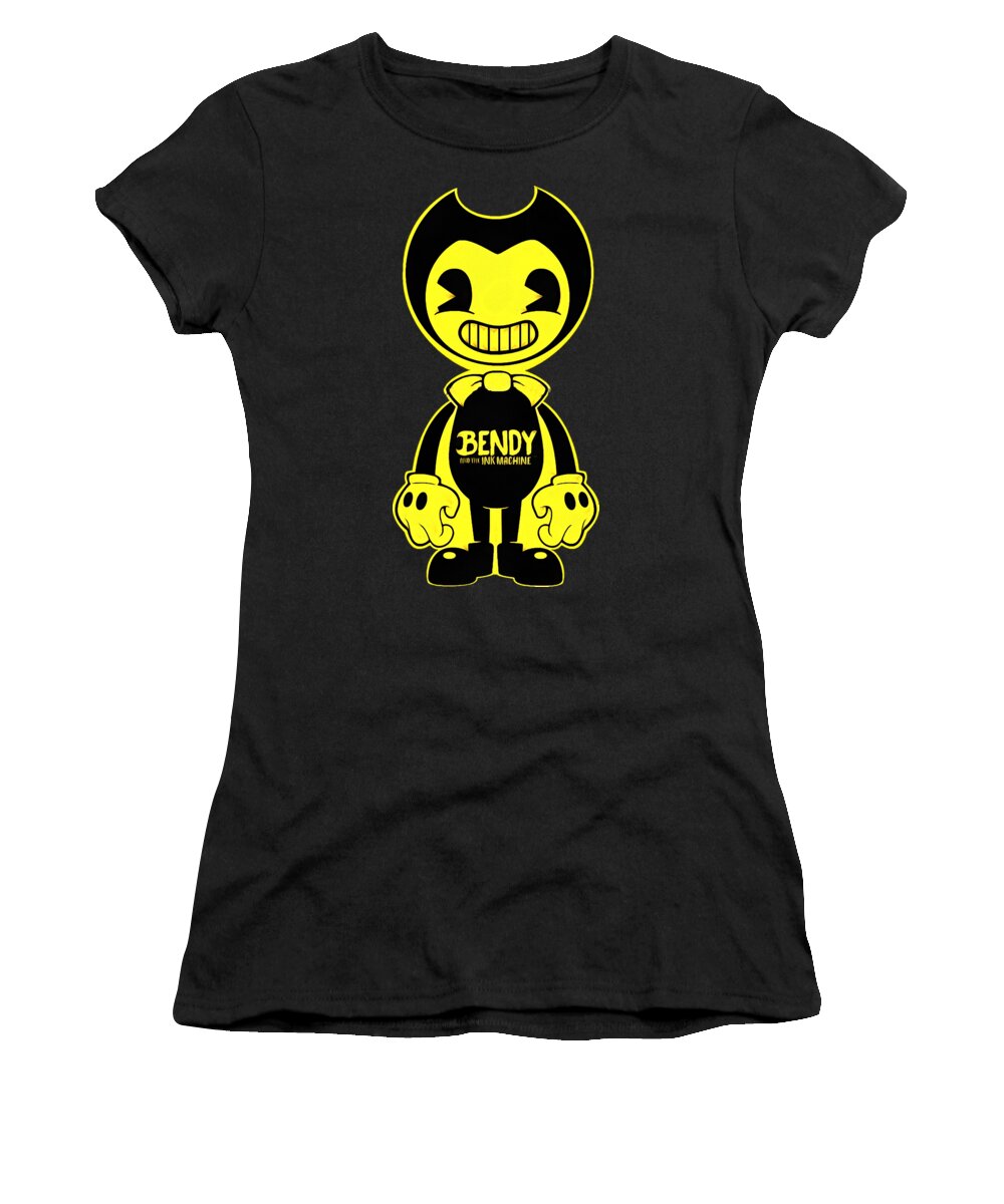 Bendy And The Ink Machine Women's T-Shirt featuring the drawing Bendy and the Ink Machine by Jane Foster