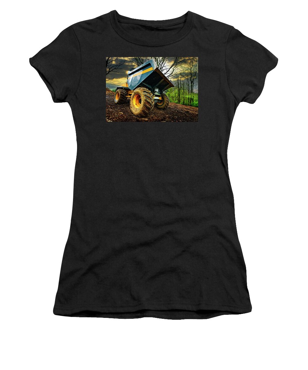 Dumper Women's T-Shirt featuring the photograph Big Bad Dumper Truck by Meirion Matthias