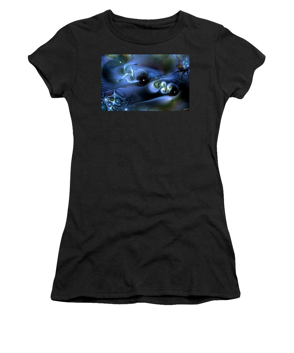 Abstract Women's T-Shirt featuring the digital art Biomechanical by Casey Kotas