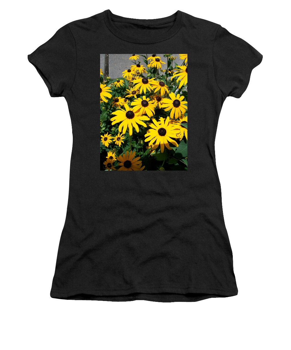 Black Women's T-Shirt featuring the photograph Black Eyed Susan by Sharon Duguay
