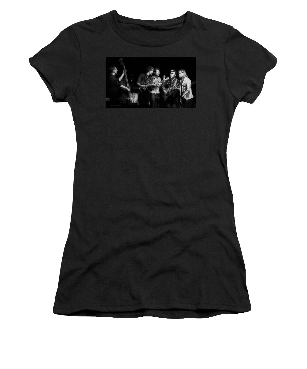 Old Crow Medicine Show Women's T-Shirt featuring the photograph Blonde on Blonde in Black and White by Micah Offman