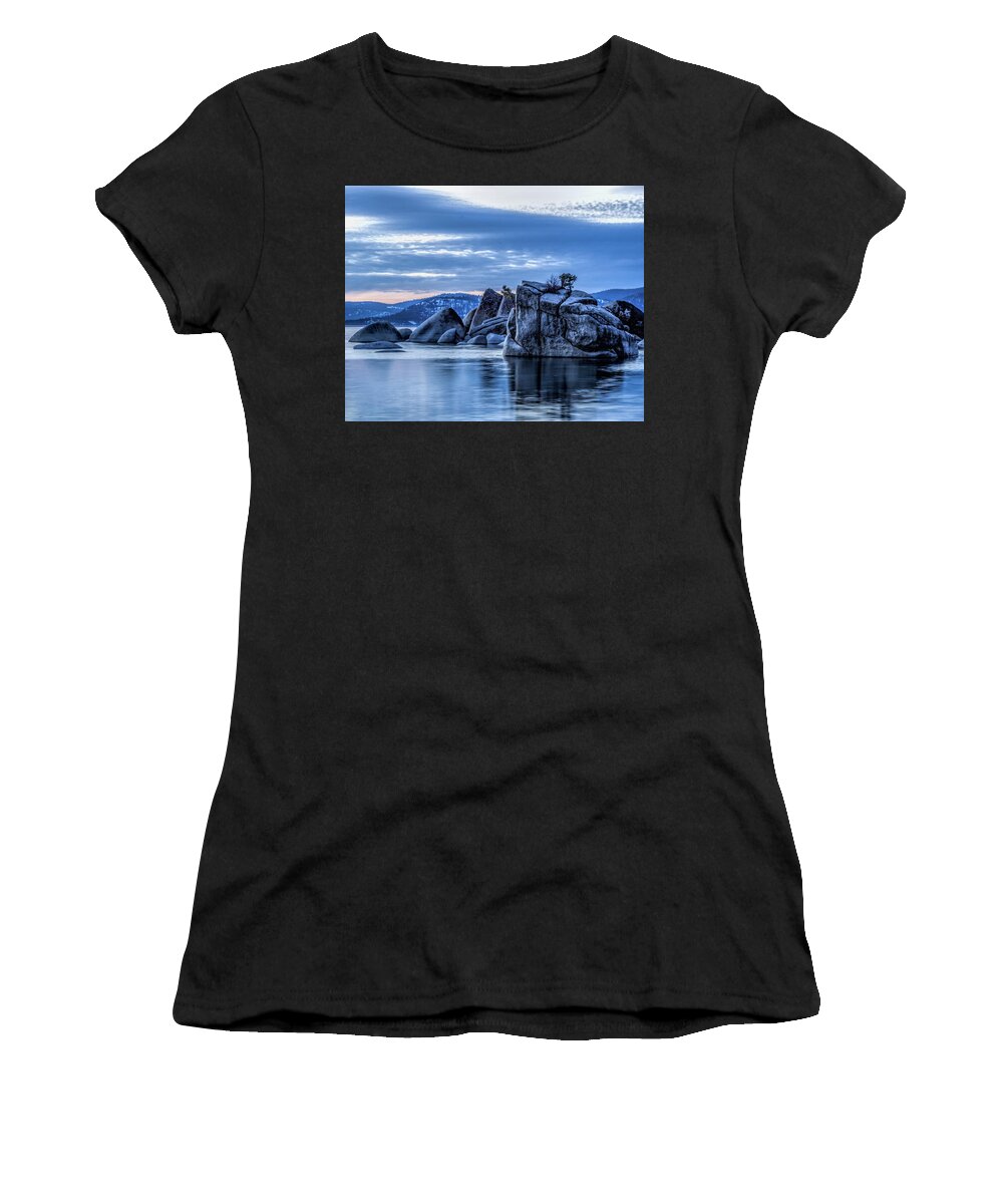 Lake Women's T-Shirt featuring the photograph Blue Bonsai by Martin Gollery