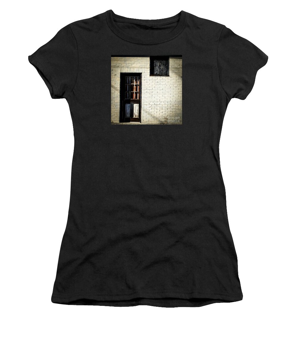 Vintage Women's T-Shirt featuring the photograph Blue Door by Andrea Anderegg