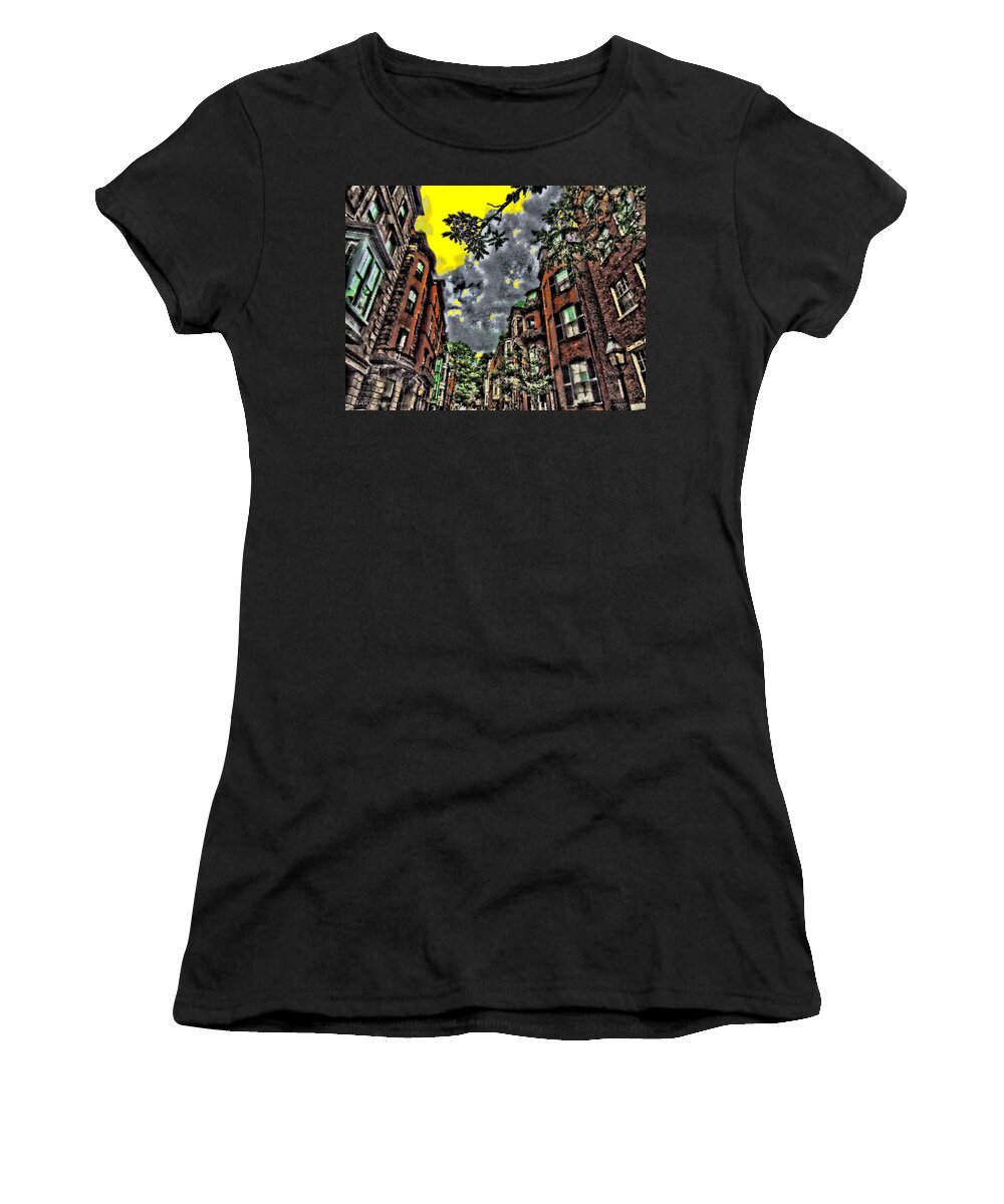 Colonial Women's T-Shirt featuring the digital art Boston Street by Vincent Green