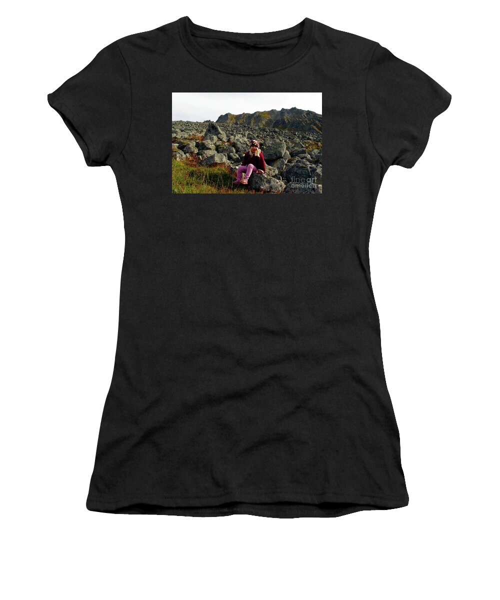 Hatcher Pass Women's T-Shirt featuring the photograph Boulder Field by Ronald Bissett