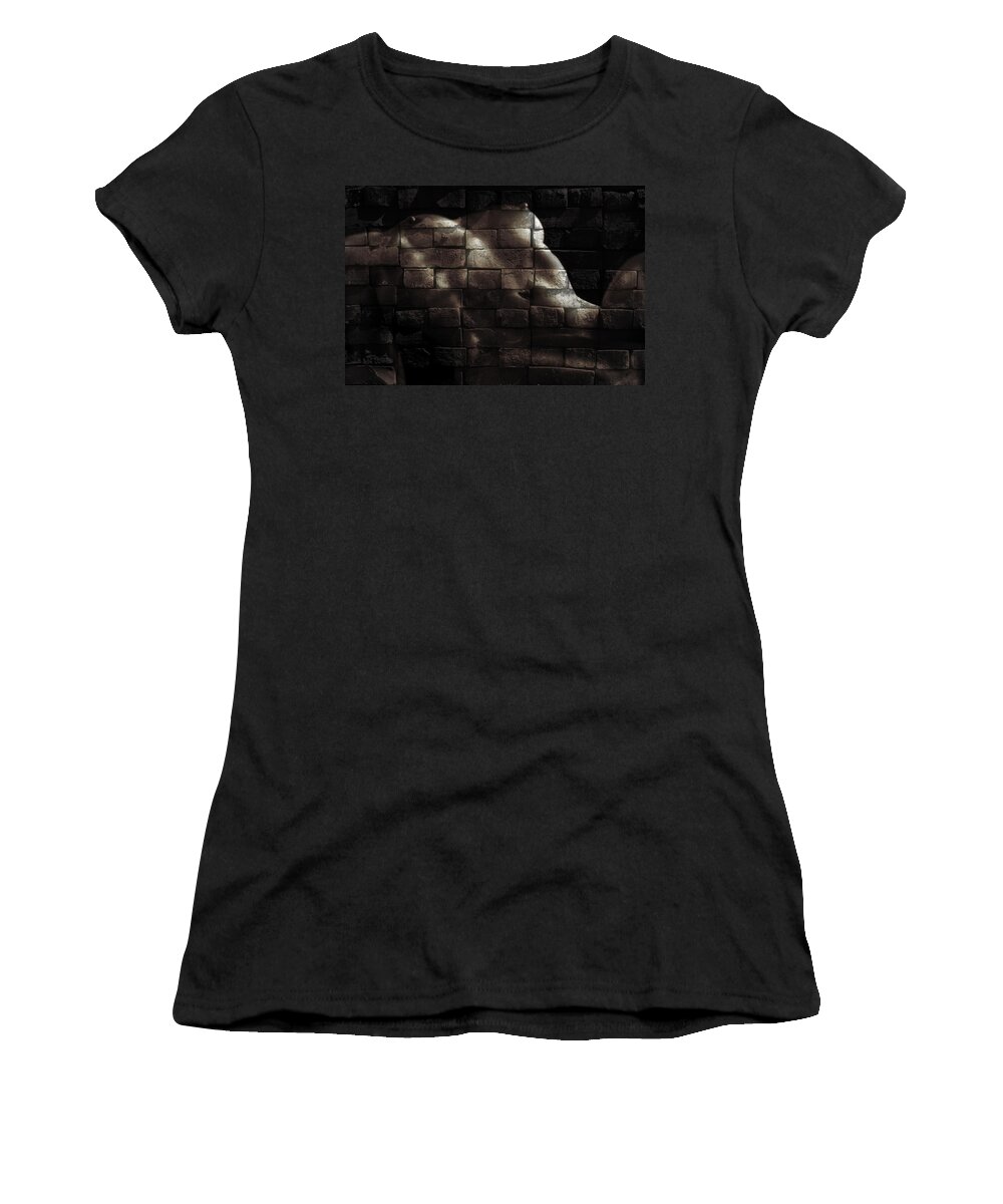 Nude Women's T-Shirt featuring the photograph Bricks by David Naman