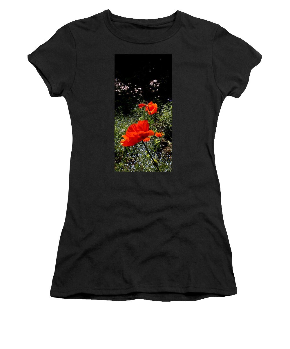 Oriental Poppy Women's T-Shirt featuring the painting Bright Orange by Renate Wesley