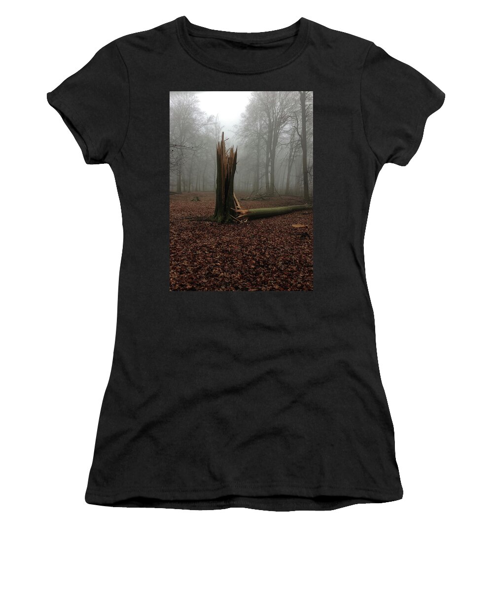 Broken Oak By Marina Usmanskaya Women's T-Shirt featuring the photograph Broken oak by Marina Usmanskaya