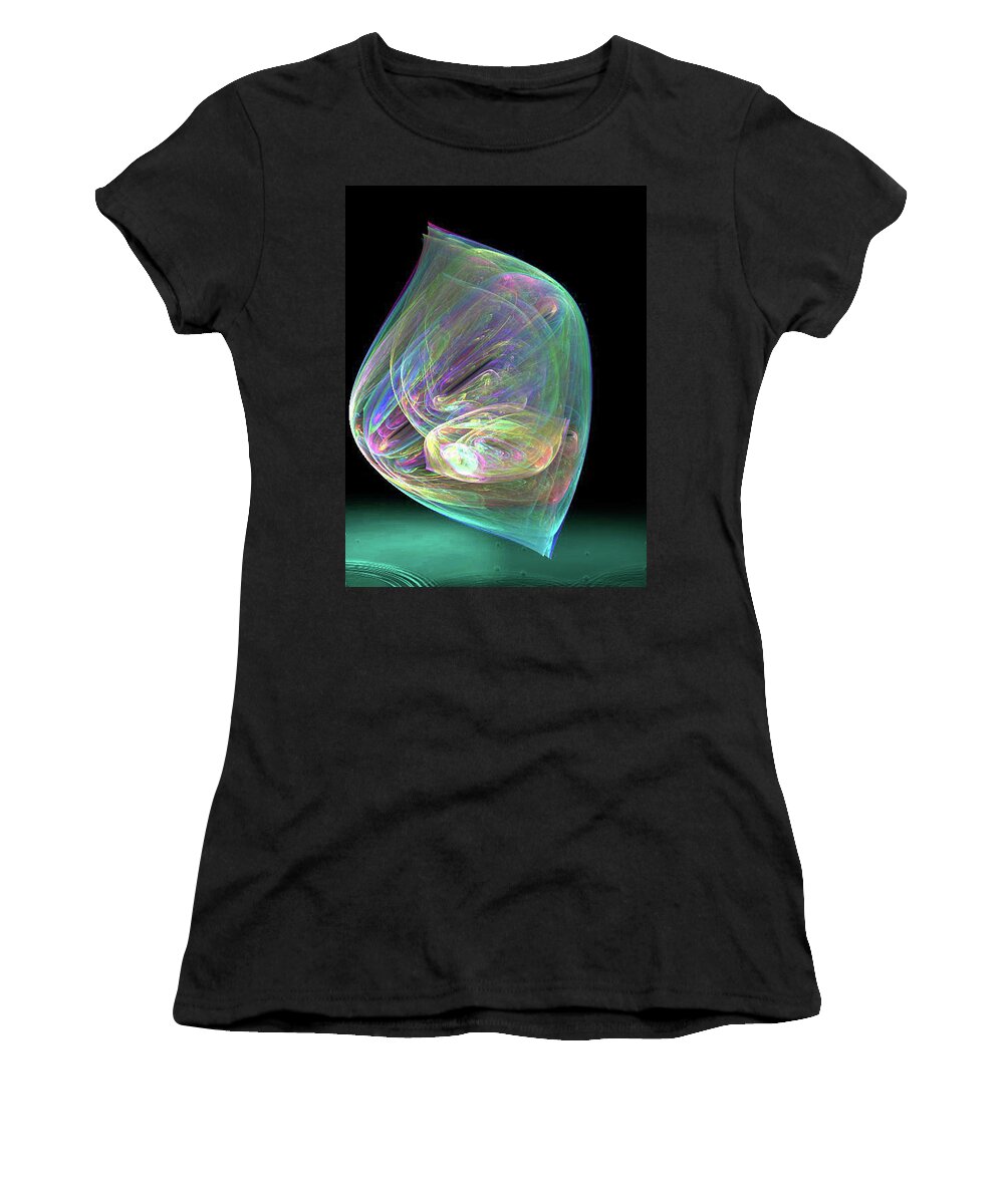 Space Women's T-Shirt featuring the digital art Bubbles by Kelly Dallas