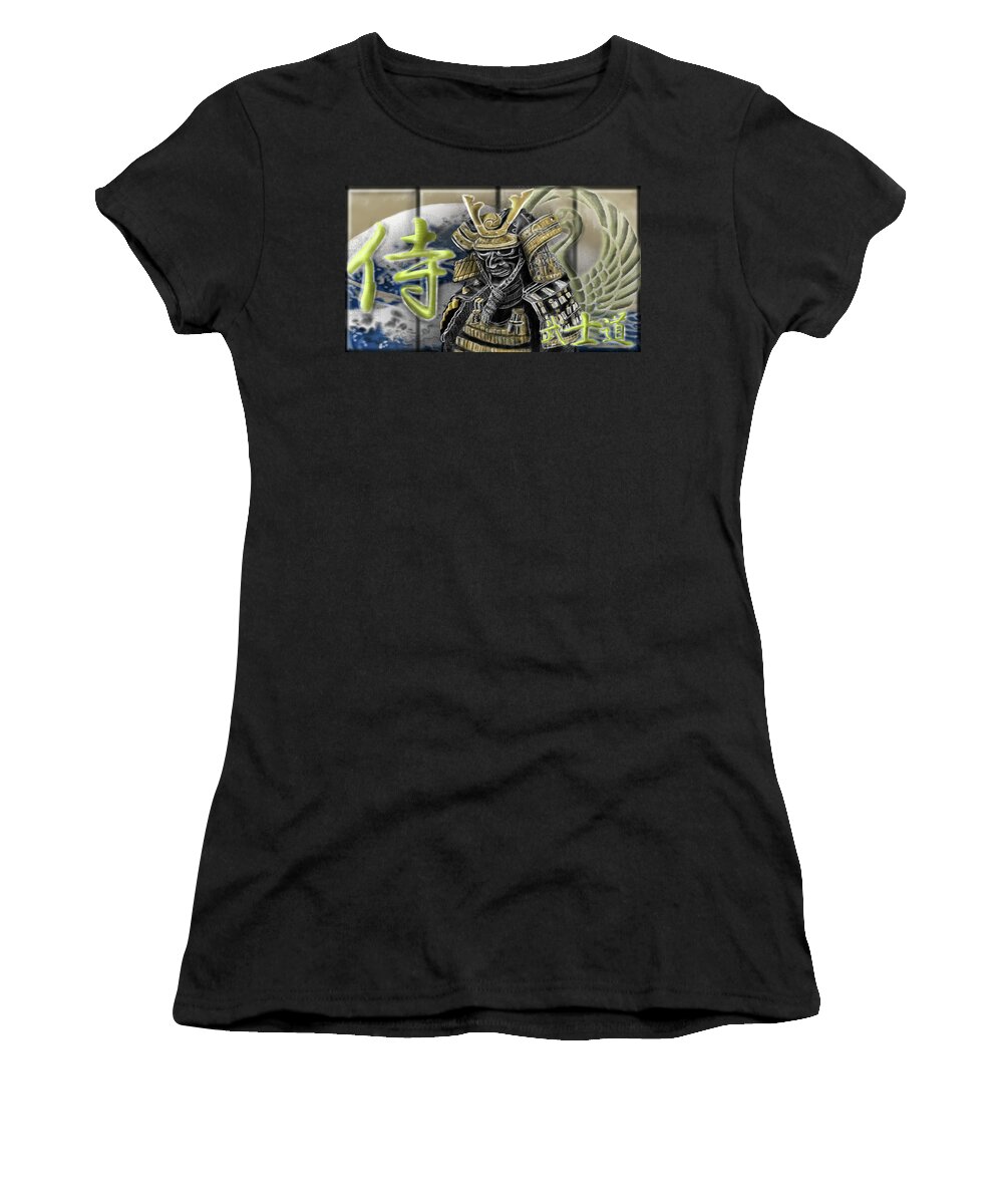 Samurai Armor Study Women's T-Shirt featuring the painting Bushido The Art of War by Rob Hartman
