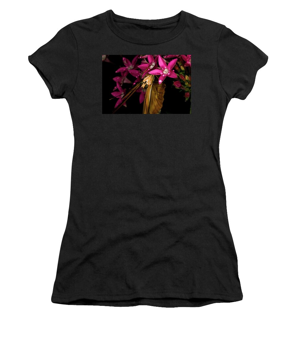 Jay Stockhaus Women's T-Shirt featuring the photograph Butterfly Face by Jay Stockhaus