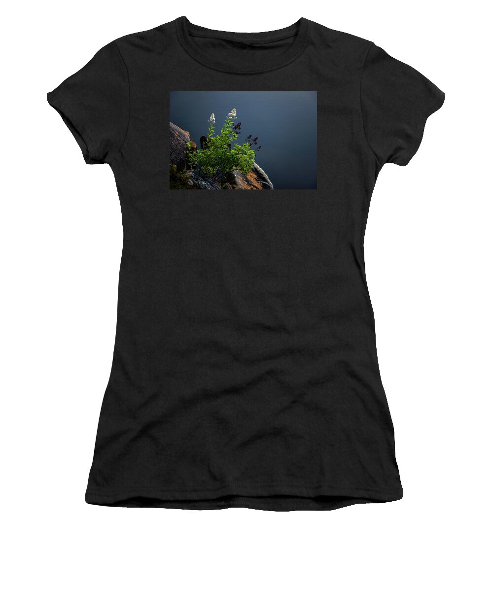 Beautiful Women's T-Shirt featuring the photograph By The Edge by Peter Scott