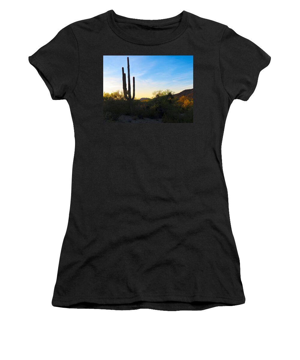 Arizona Women's T-Shirt featuring the photograph By the Vekol Wash by Judy Kennedy