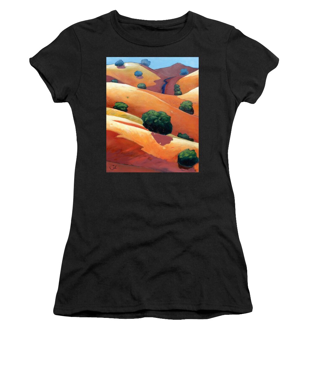 California Women's T-Shirt featuring the painting CA Rollers trip II by Gary Coleman
