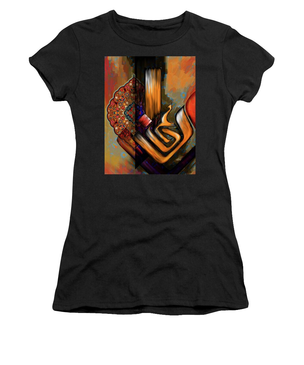 Abstract Women's T-Shirt featuring the painting Calligraphy 115 2 by Mawra Tahreem
