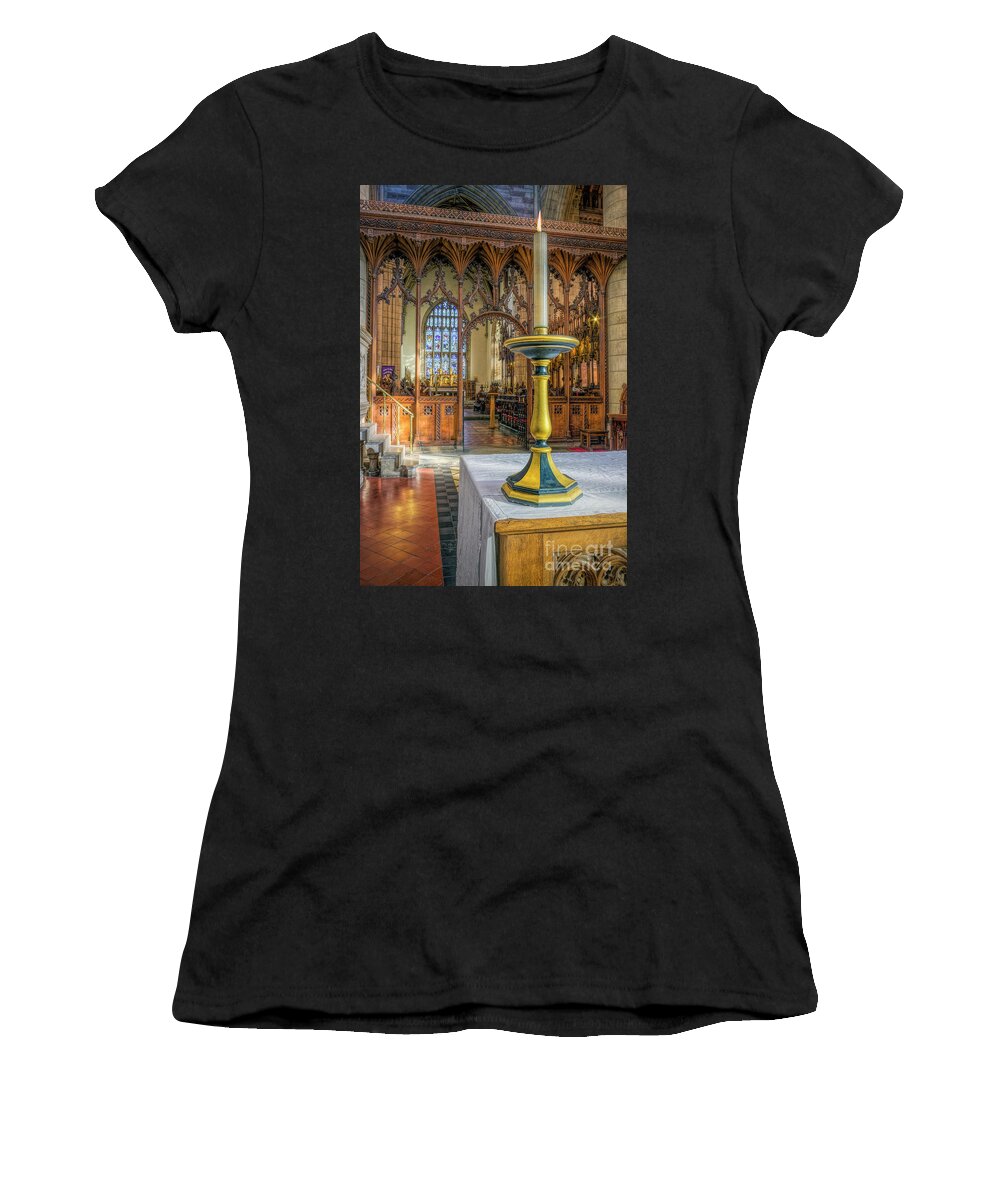 Prayer Women's T-Shirt featuring the photograph Candle Of Prayer by Ian Mitchell