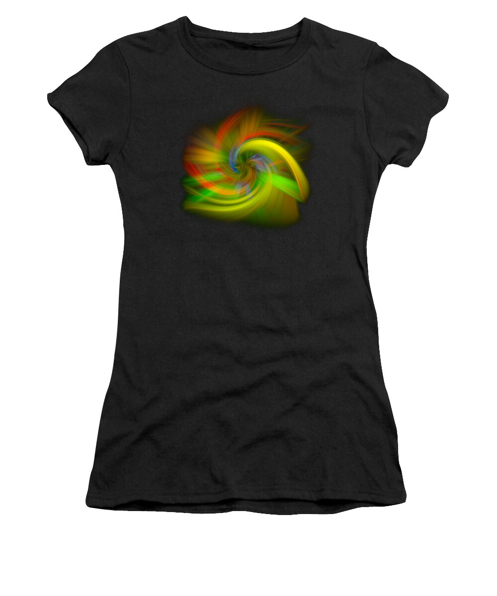 Abstract Women's T-Shirt featuring the photograph Candy Mountain Twirl by Debra and Dave Vanderlaan
