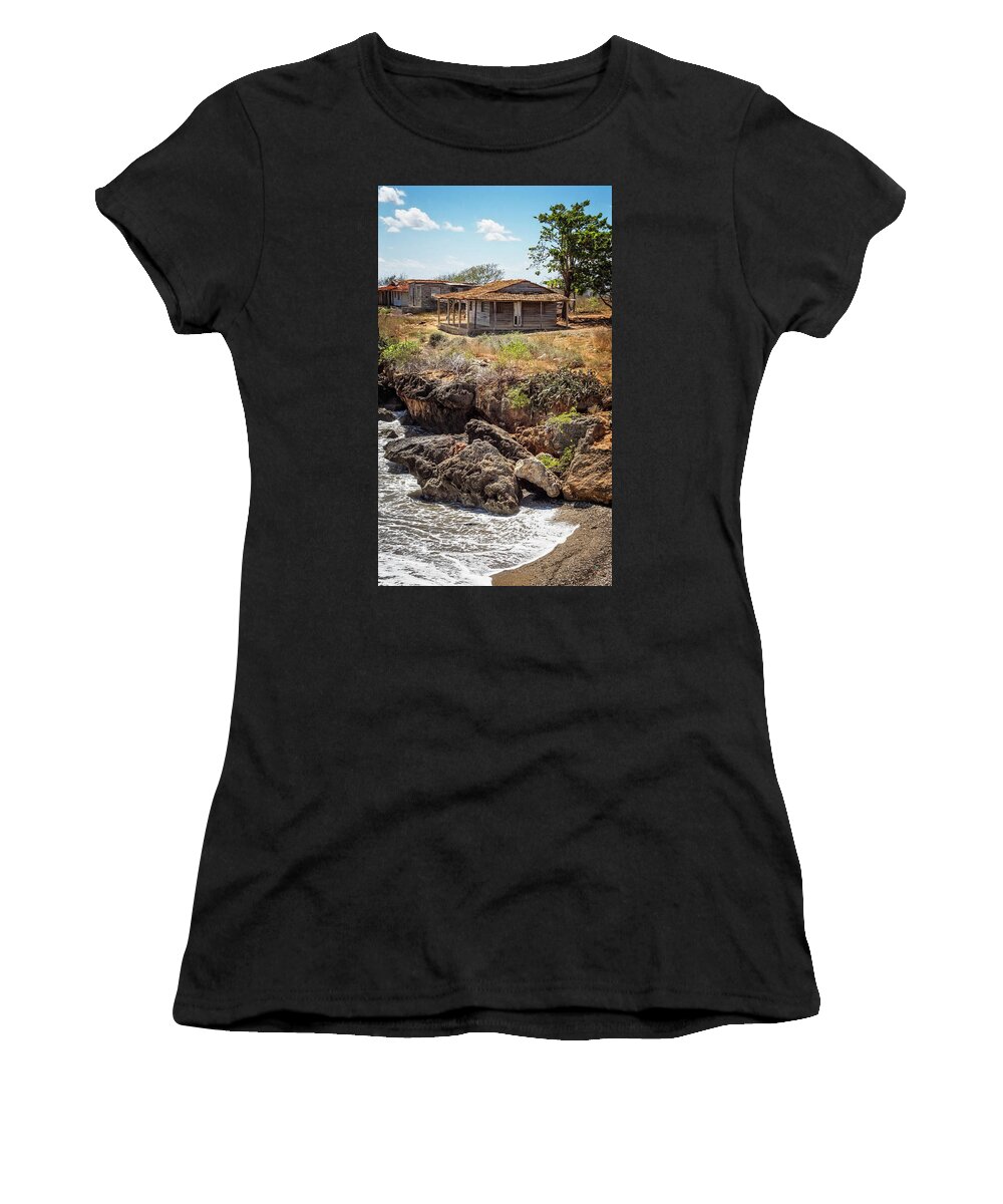 Joan Carroll Women's T-Shirt featuring the photograph Caribbean Coastline Cuba by Joan Carroll