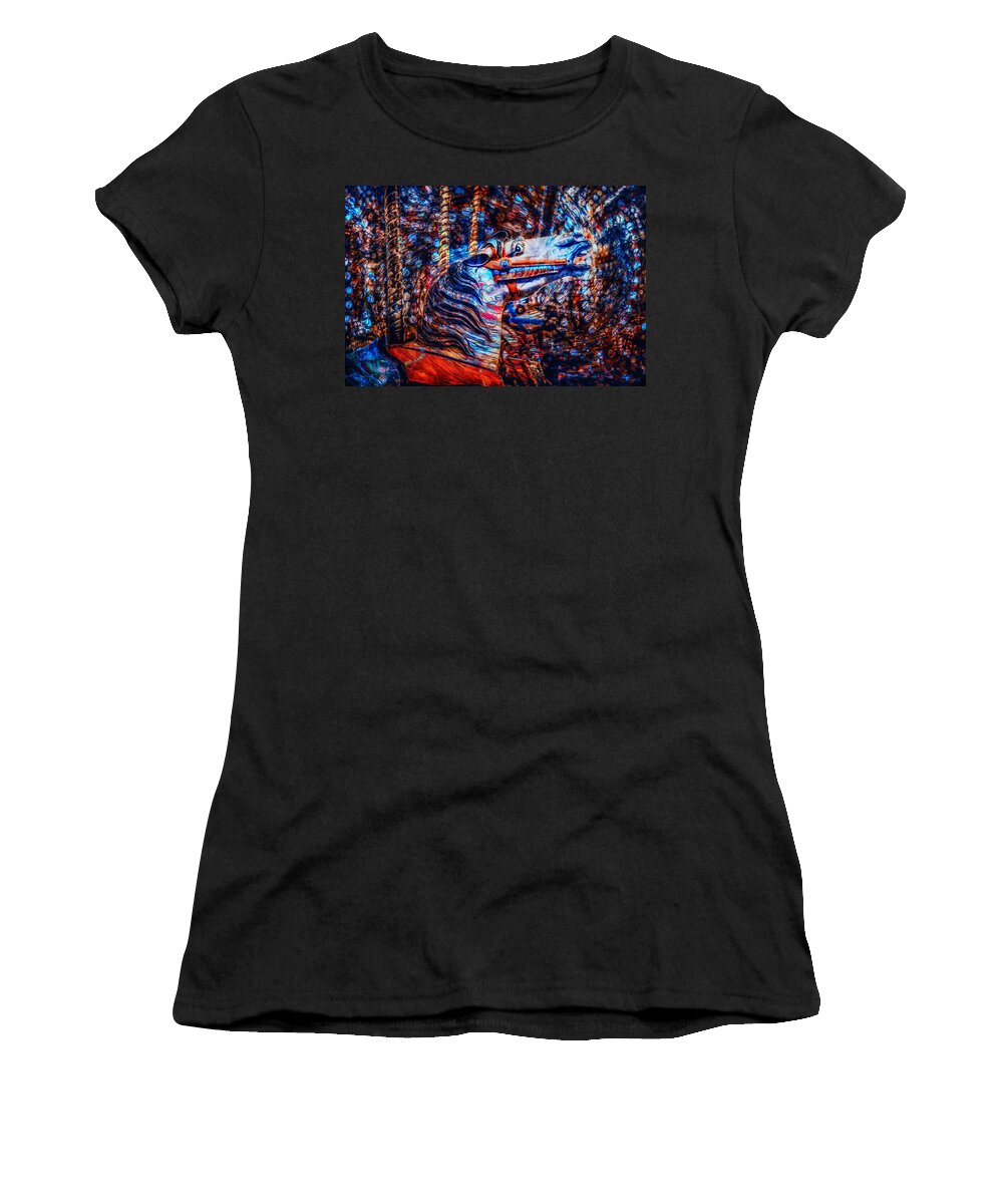 Rides Women's T-Shirt featuring the photograph Carousel Dream by Michael Arend