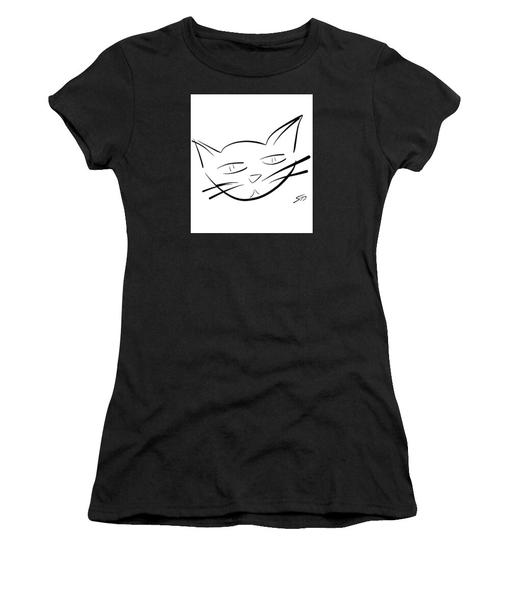 Cat Women's T-Shirt featuring the digital art Cat by Stacy C Bottoms