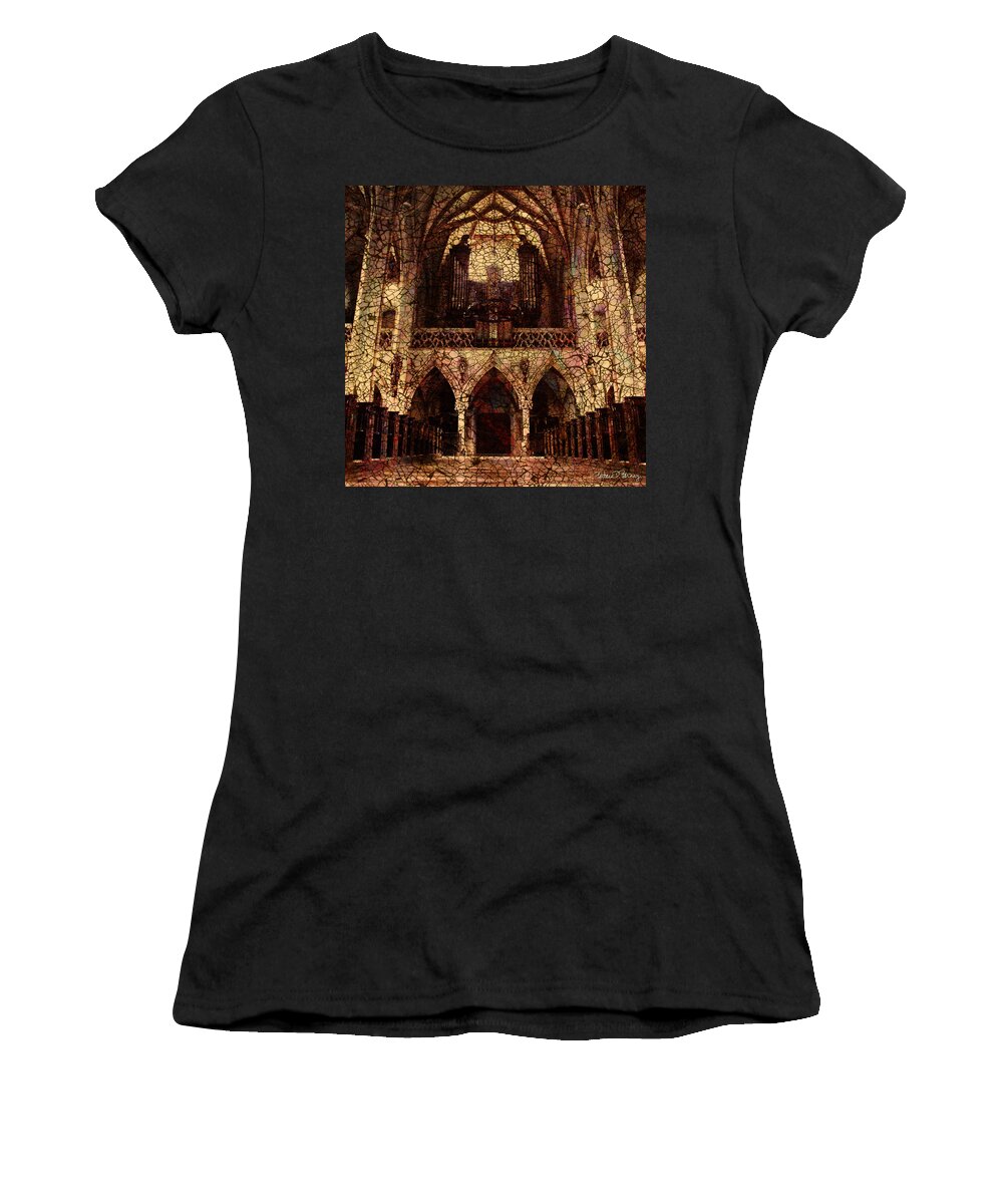 Cathedral Women's T-Shirt featuring the digital art Cathedral by Barbara Berney