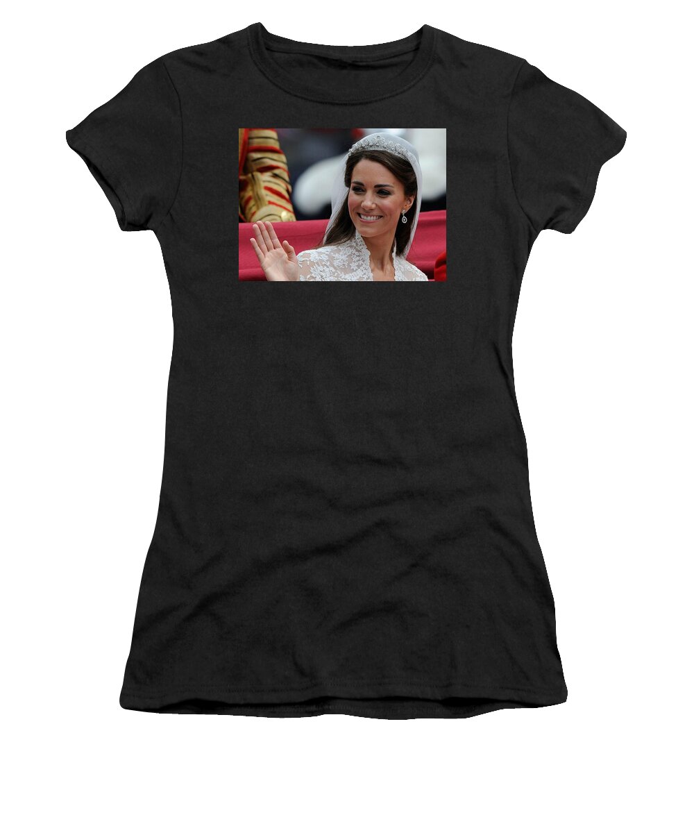 Catherine Elizabeth Middleton Women's T-Shirt featuring the digital art Catherine Elizabeth Middleton by Maye Loeser