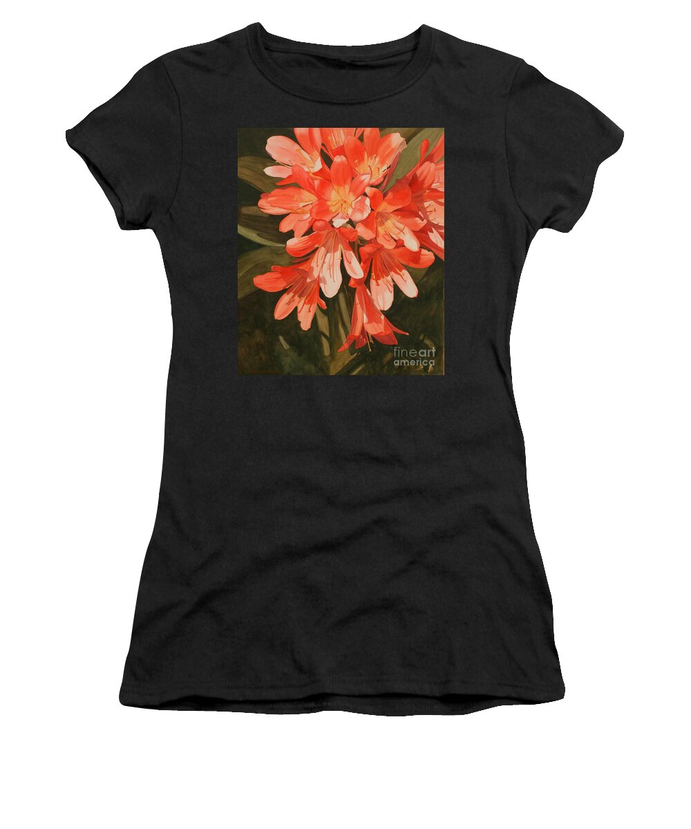 Flowers Women's T-Shirt featuring the painting Celebration by Jan Lawnikanis