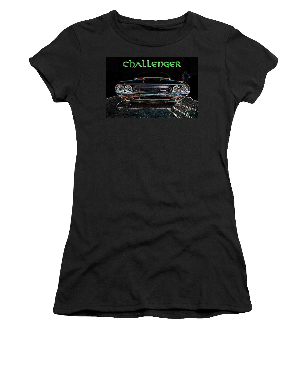 Dodge Women's T-Shirt featuring the digital art Challenger wallhanger by Darrell Foster