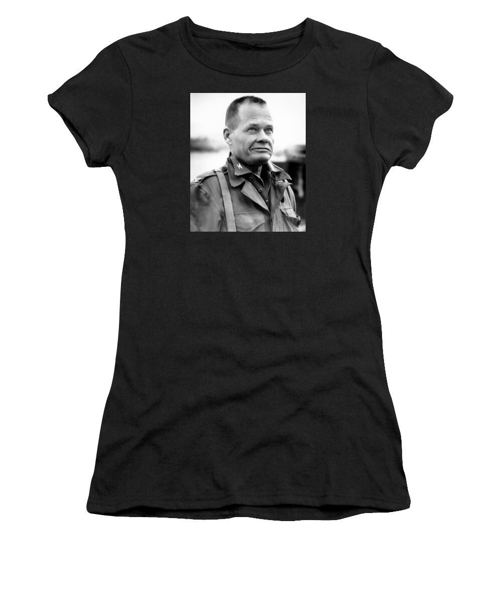 Chesty Puller Women's T-Shirt featuring the photograph Chesty Puller in Chigyong by War Is Hell Store