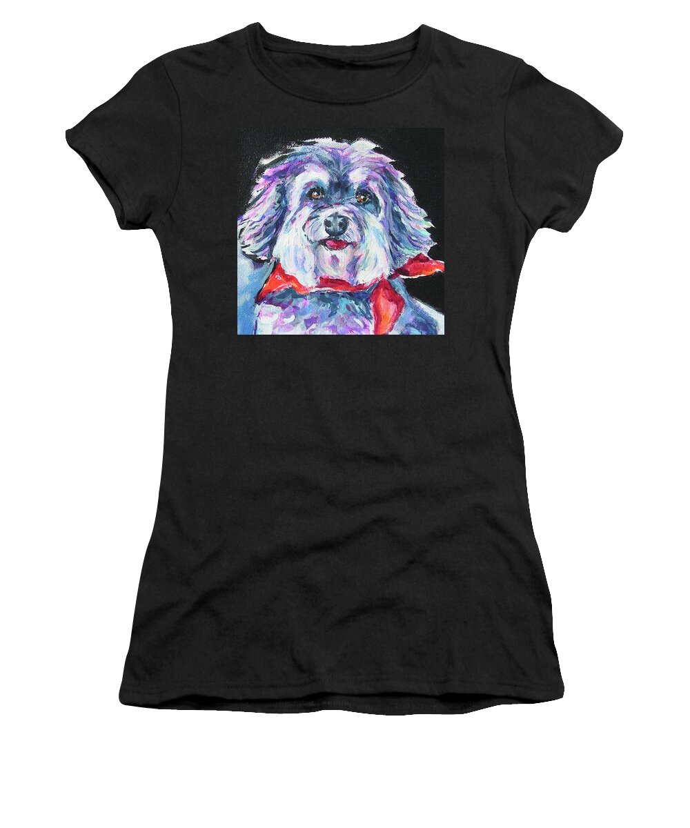  Women's T-Shirt featuring the painting Chico by Judy Rogan