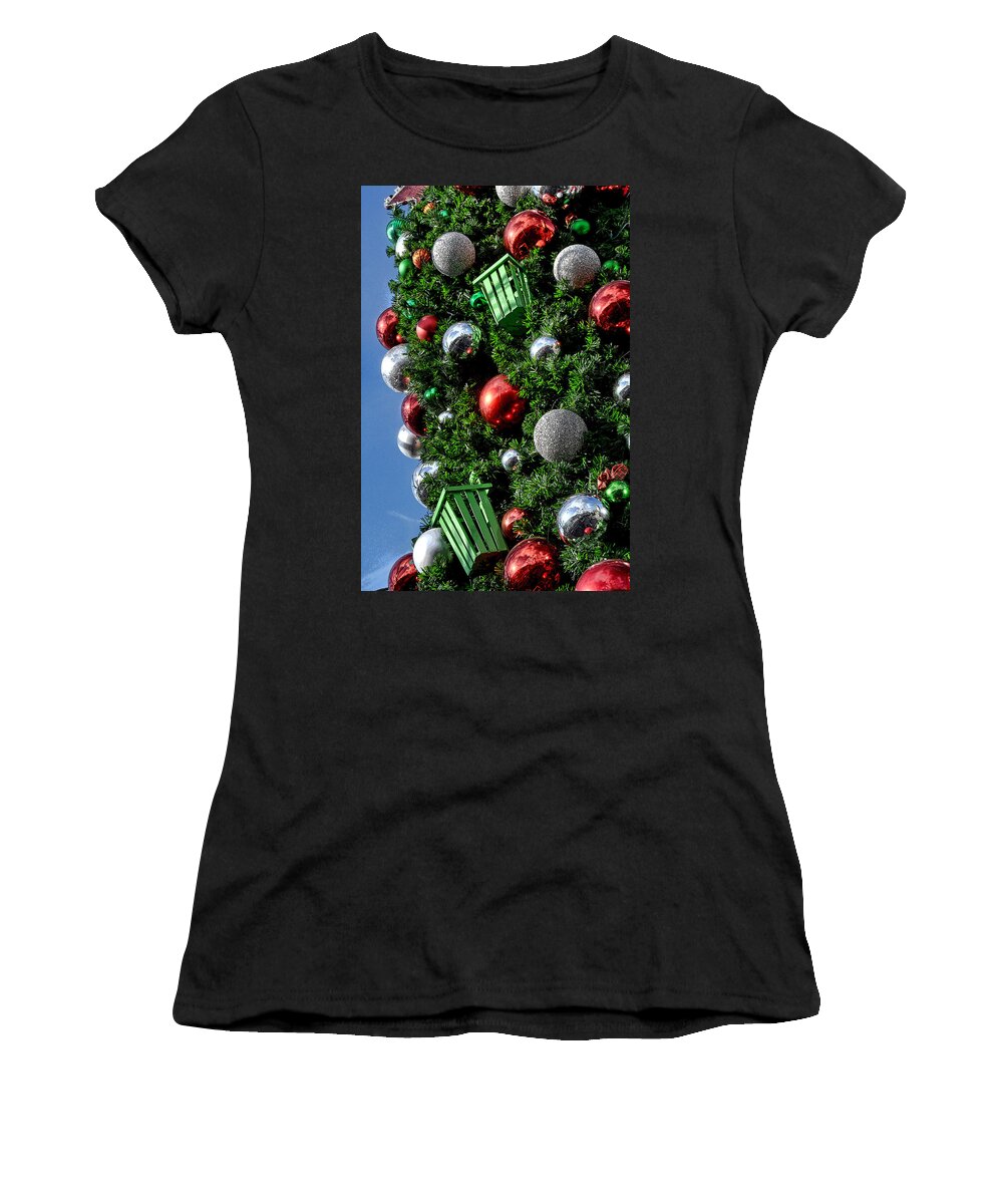 Christmas Tree Women's T-Shirt featuring the photograph Christmas Balls by Mark Madere