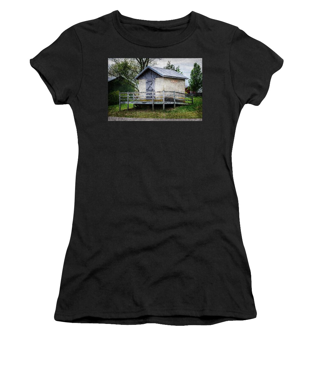 2d Women's T-Shirt featuring the photograph Circa 1910 Ice House by Brian Wallace