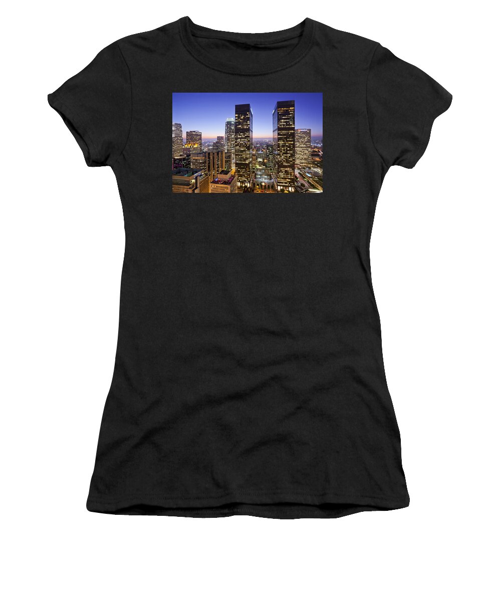 Los Angeles Women's T-Shirt featuring the photograph City of Lights by Kelley King