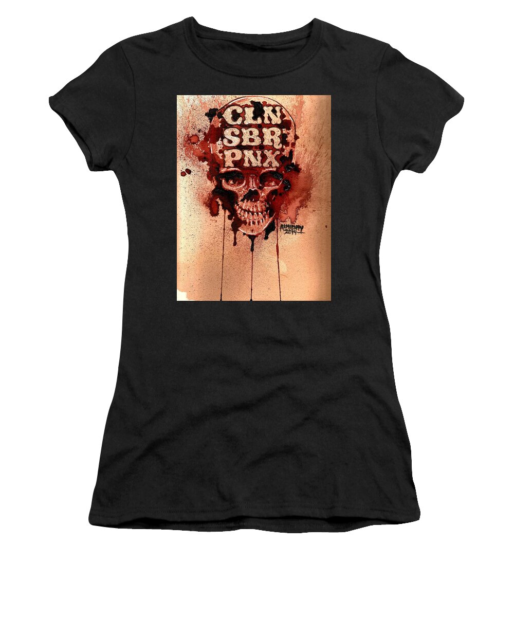 Punk Women's T-Shirt featuring the painting Cln Sbr Pnx by Ryan Almighty
