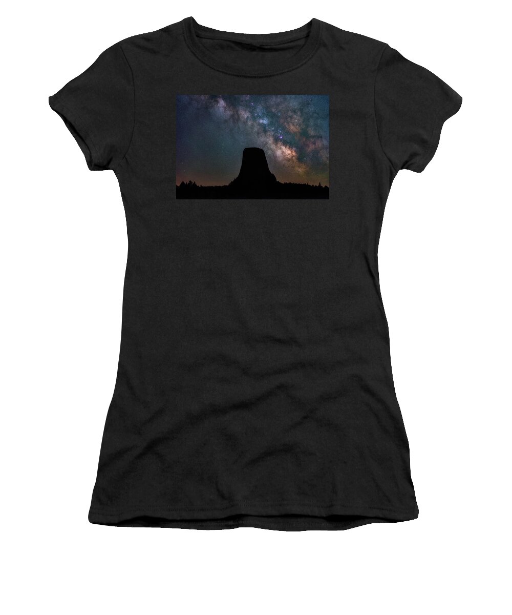 Devils Tower Women's T-Shirt featuring the photograph Closer Encounters by Darren White