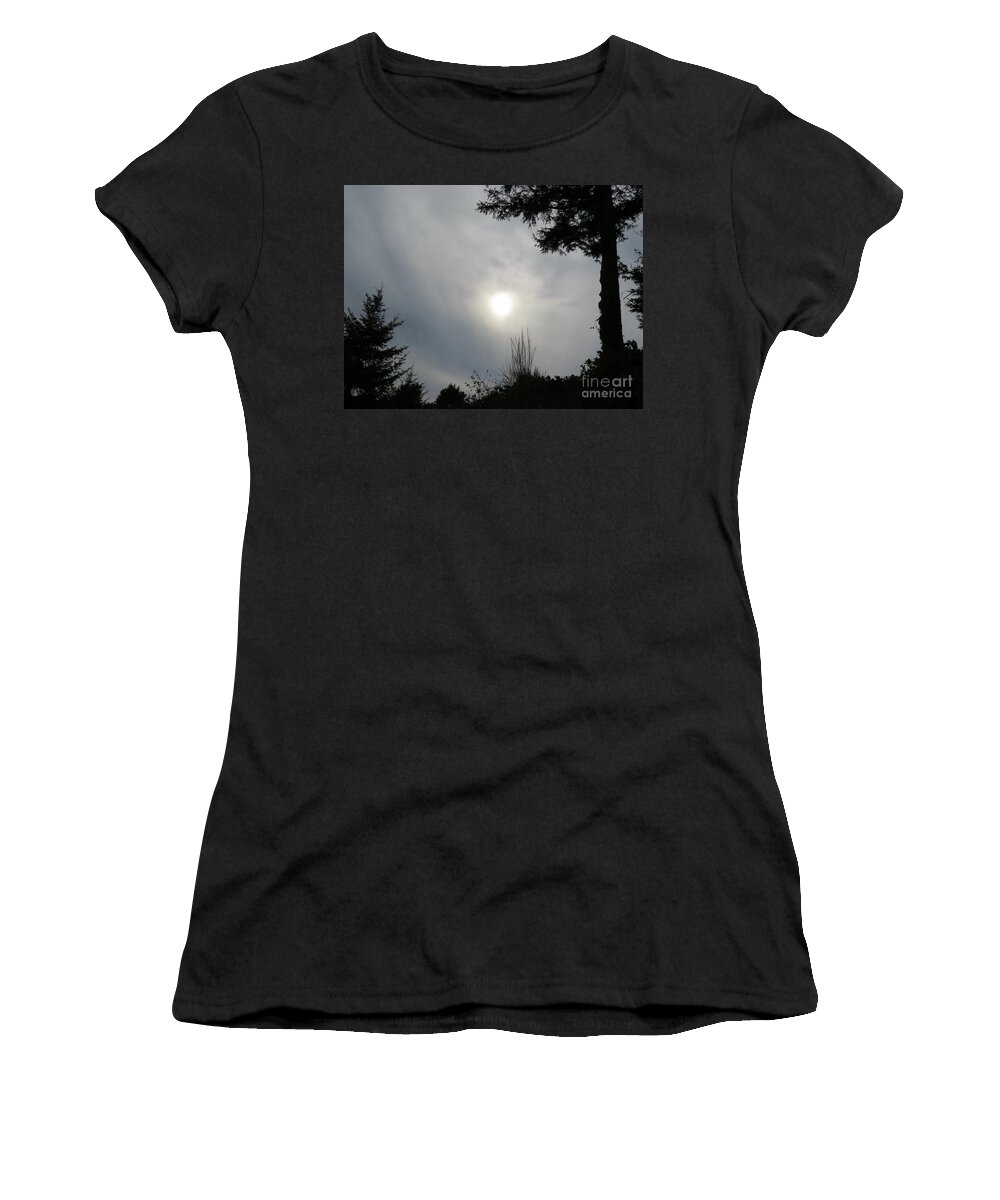 Cloudy Day Women's T-Shirt featuring the photograph Cloudy Sun by Michele Penner