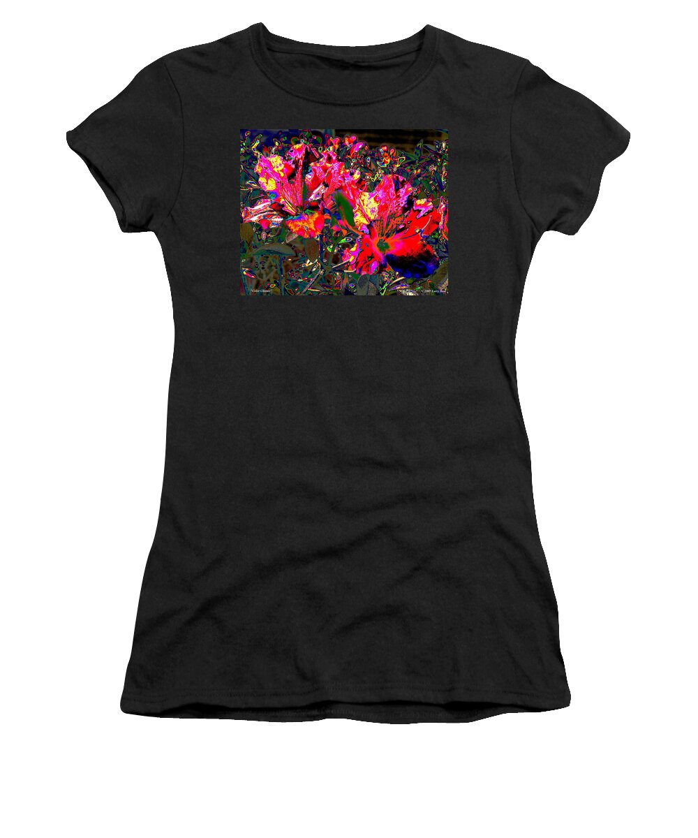 Flower Women's T-Shirt featuring the digital art Color Climax by Larry Beat