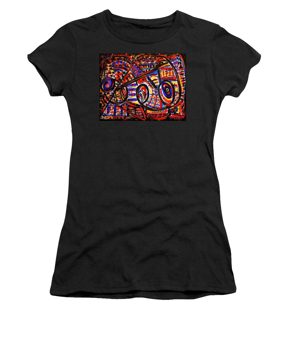 Abstract Women's T-Shirt featuring the painting Colorful Expression 18 by Natalie Holland