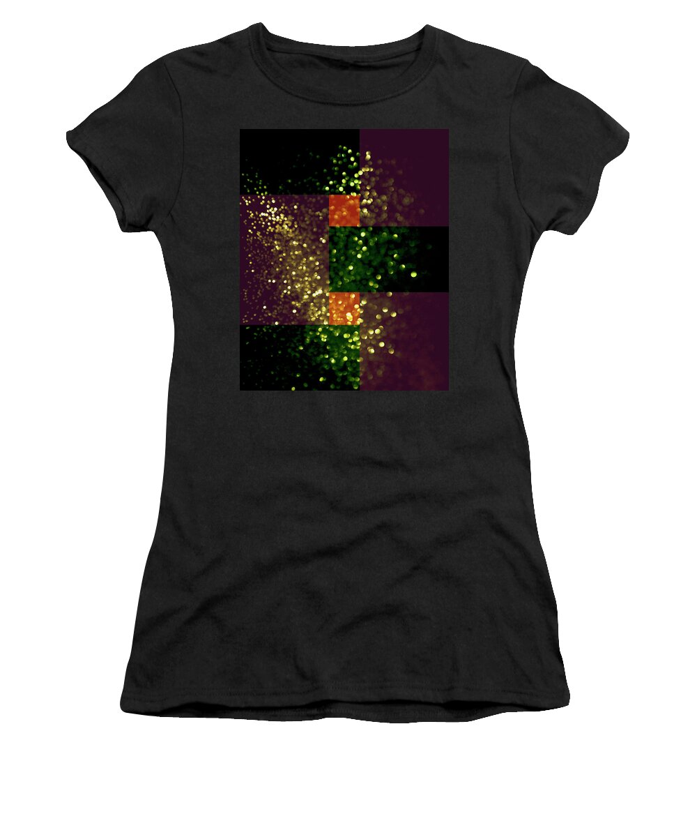 Colorful Women's T-Shirt featuring the digital art Colorful Geometric Abstract 3 by Johanna Hurmerinta