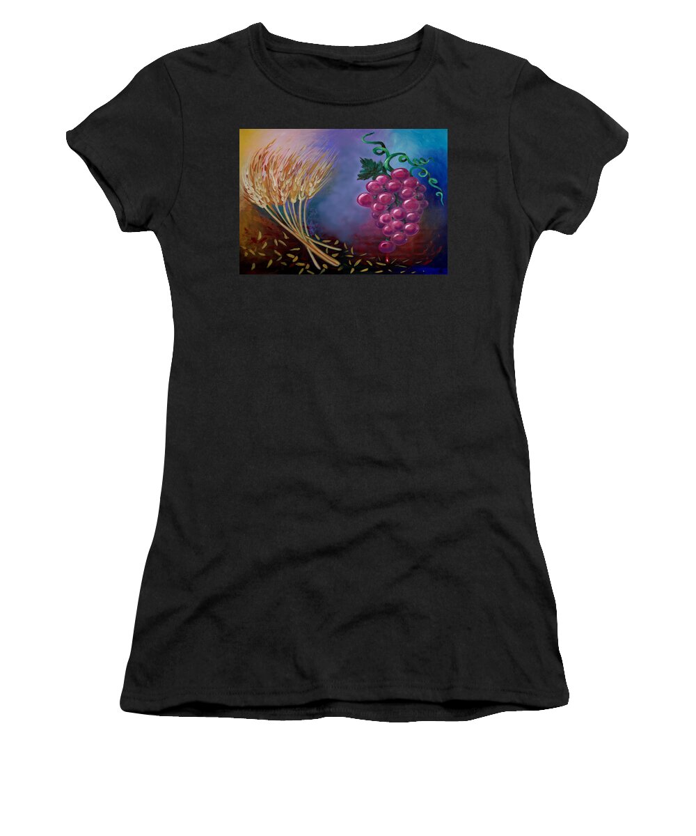 Communion Women's T-Shirt featuring the painting Communion by Kevin Middleton