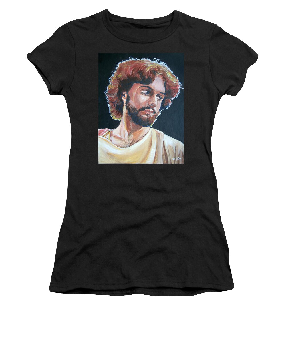 Jesus Christ Women's T-Shirt featuring the painting Compassionate Christ by Bryan Bustard