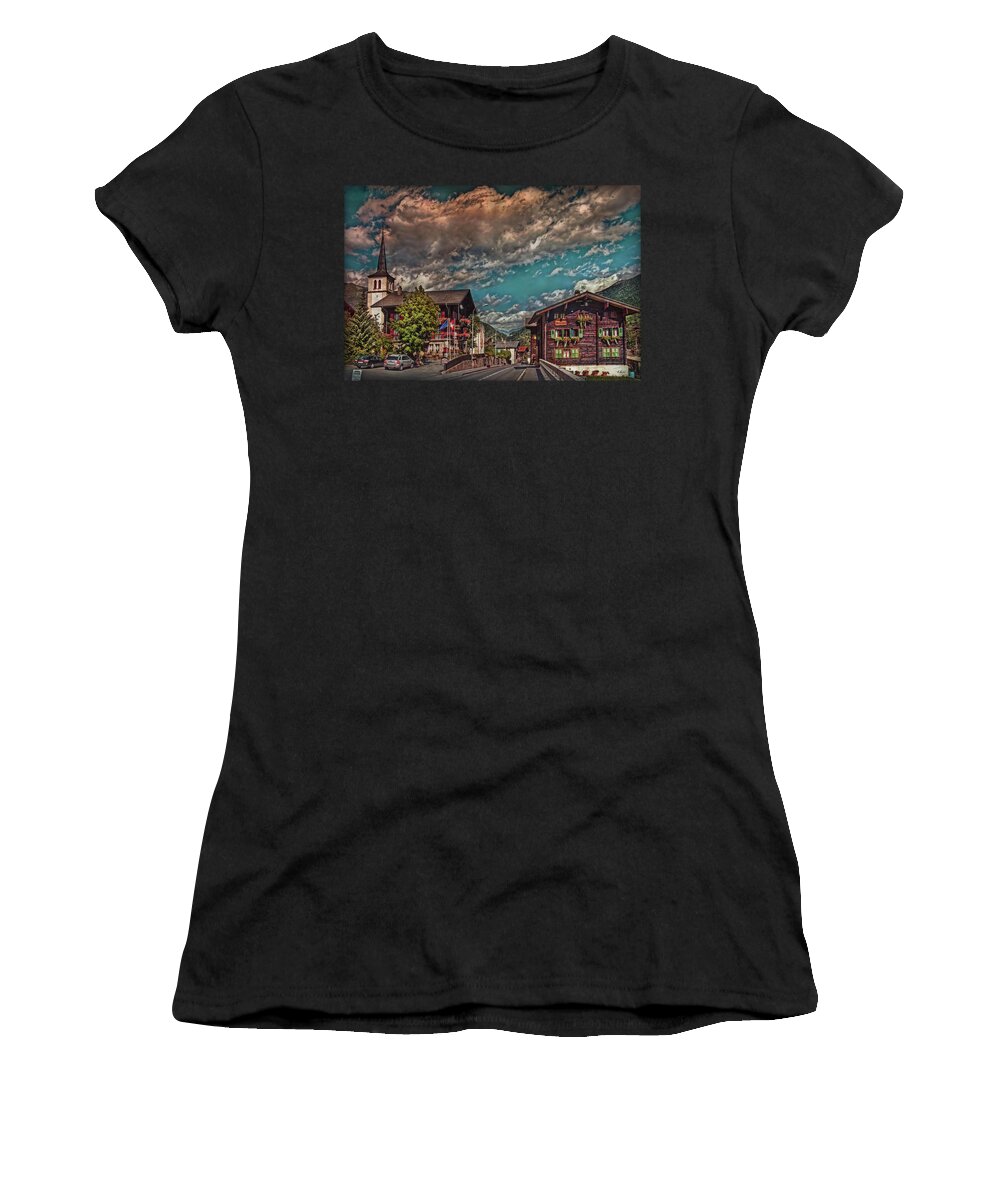 Switzerland Women's T-Shirt featuring the photograph Conches Valley by Hanny Heim