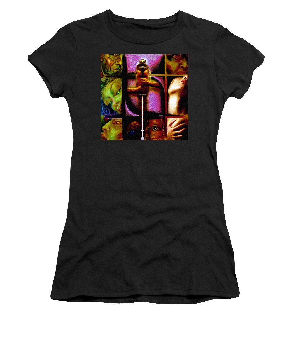 Rafael Salazar Women's T-Shirt featuring the digital art Conflicts by Rafael Salazar by Rafael Salazar