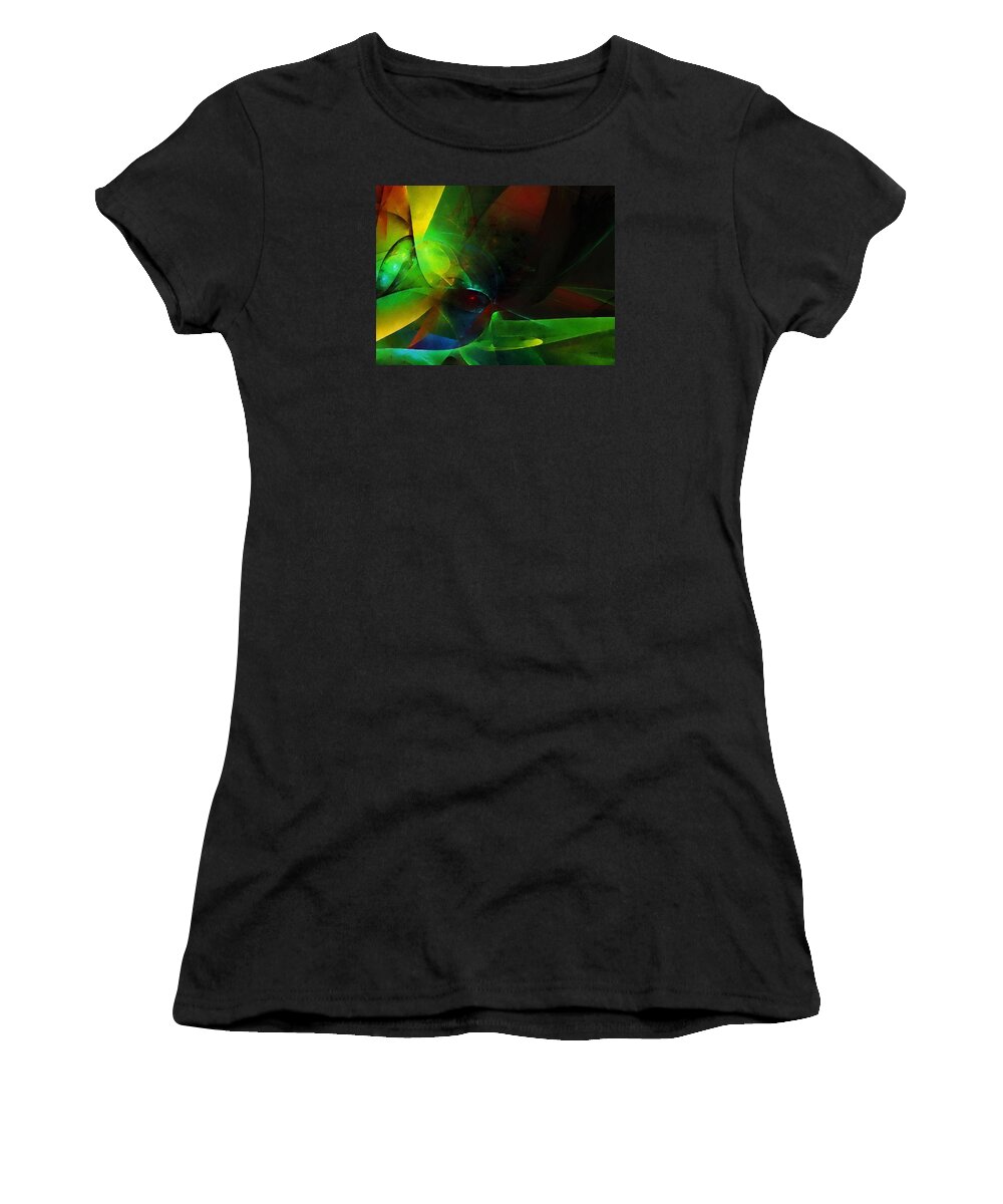 Fractal Women's T-Shirt featuring the painting Contrast Bath by Wolfgang Schweizer