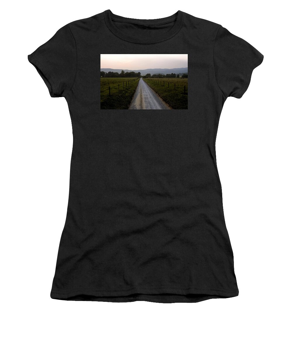 Country Road Women's T-Shirt featuring the painting Country roads take me home by David Lee Thompson