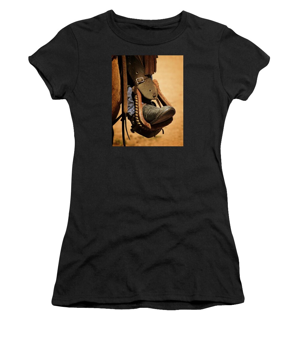 Boots Women's T-Shirt featuring the photograph Cowboy Up by Scott Read
