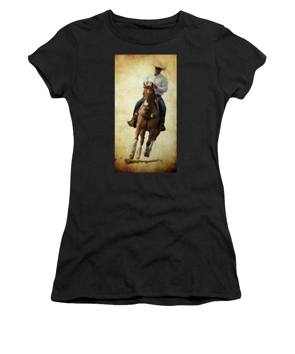 Cowboy Women's T-Shirt featuring the photograph Cowboy Wrangler by Athena Mckinzie