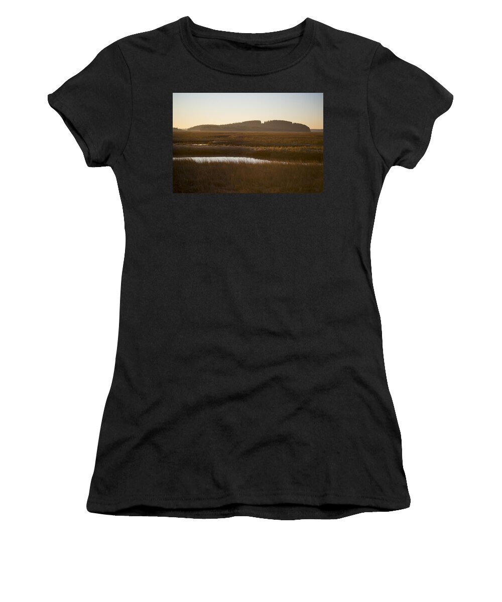 Crane Women's T-Shirt featuring the photograph Crane Reservation Sunrise Crane Beach Ipswich MA by Toby McGuire