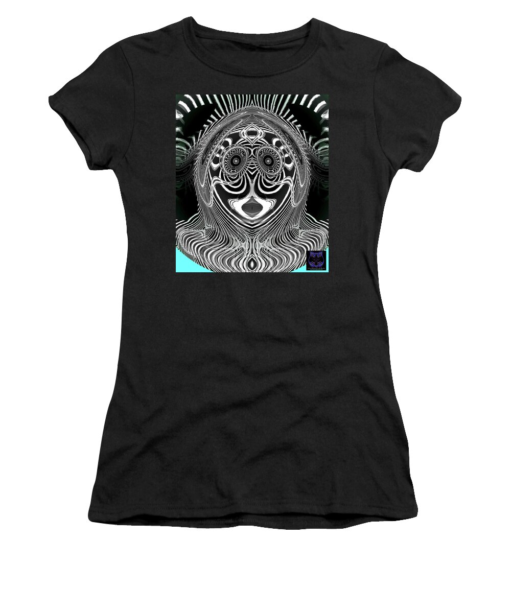 Crazy Women's T-Shirt featuring the digital art Crazy Girl by Frank Bonilla