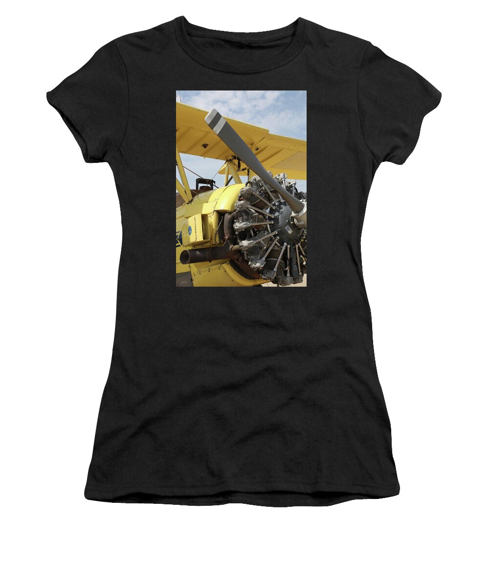 Bi-plane Women's T-Shirt featuring the photograph Crop Duster by Gary Gunderson